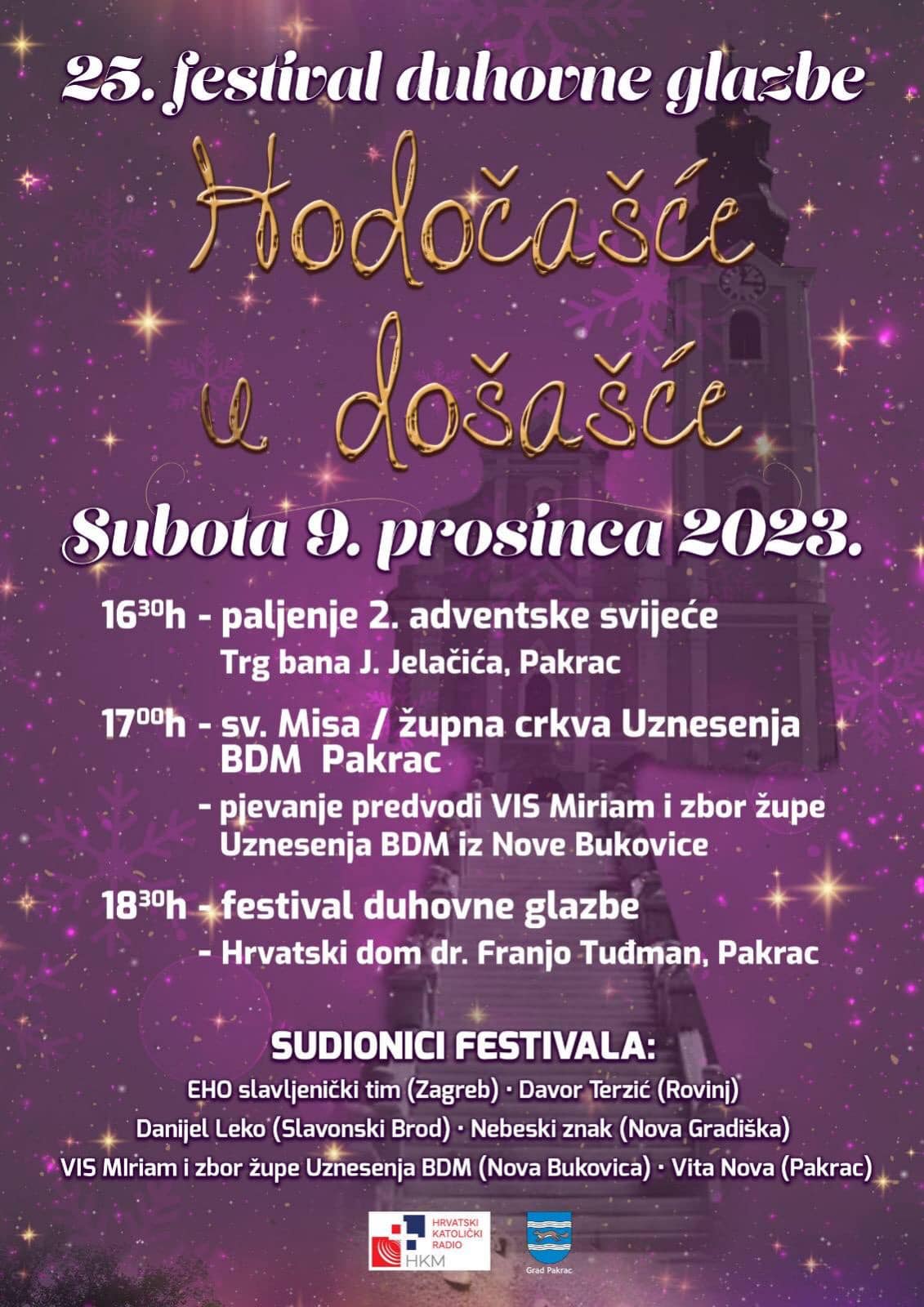 9. PROSINCA U HRVATSKOM DOMU 25. festival duhovne glazbe „Hodočašće u došašće“