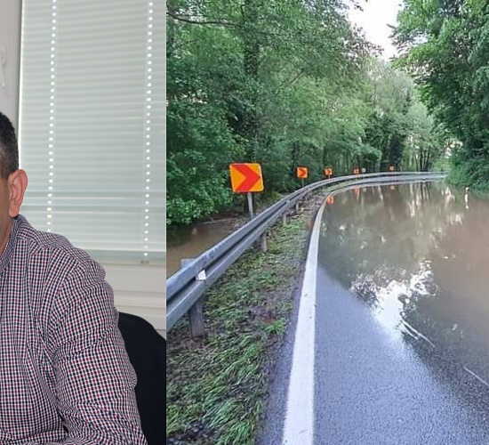 REAGIRANJE NIKOLE IVANOVIĆA Izlijevanje Orljave i zatvaranje ceste Pakrac-Požega orljava