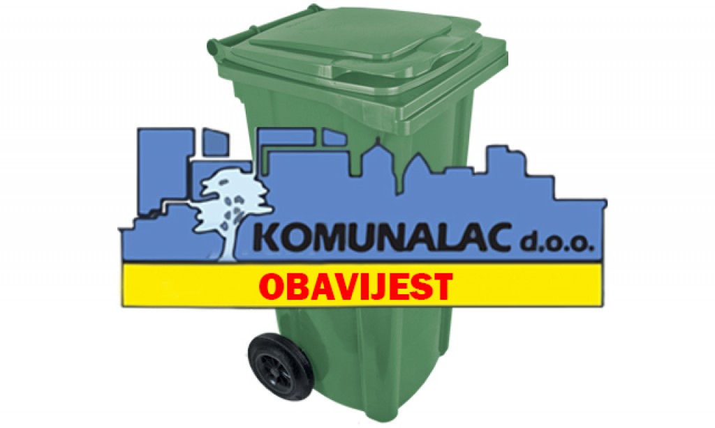 KOMUNALAC: Odvoz kućnog otpada u četvrtak!