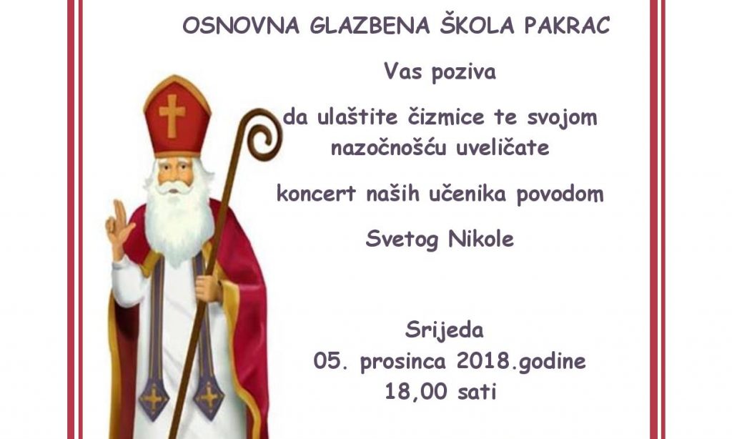 OGŠ PAKRAC Koncert povodom sv. Nikole
