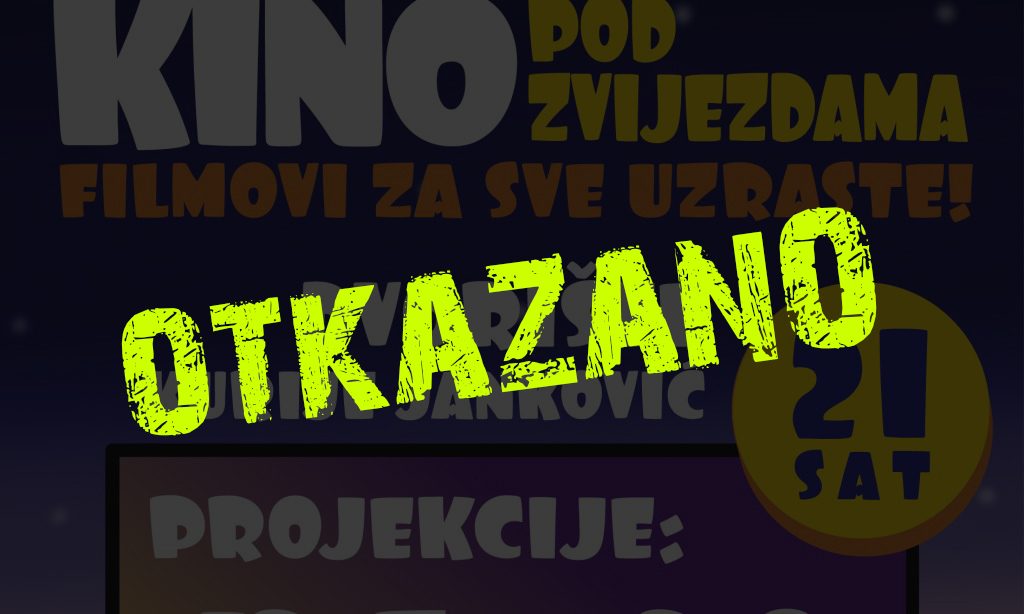 ZBOG LOŠEG VREMENA Otkazana prva filmska večer!