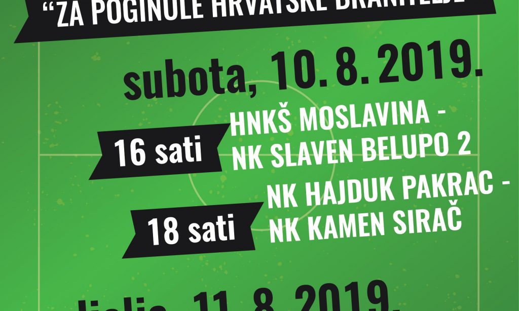 GRADSKI STADION /SUBOTA I NEDJELJA/ Dvodnevni memorijalni nogometni turnir