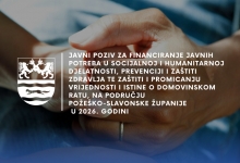 PSŽ Javni poziv za financiranje javnih potreba u socijalnoj i humanitarnoj djelatnosti, prevenciji i zaštiti zdravlja te zaštiti i promicanju vrijednosti i istine o Domovinskom ratu