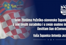 Čestitka županice Antonije Jozić povodom Dana državnosti
