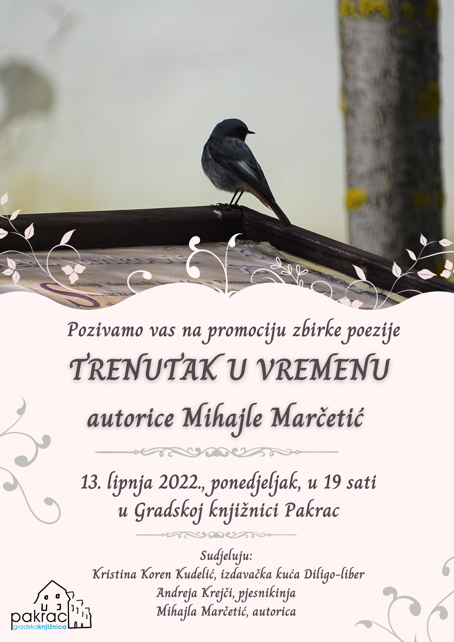 GRADSKA KNJIŽNICA PAKRAC Promocija zbirke poezije Pakračanke Mihajle Marčetić  