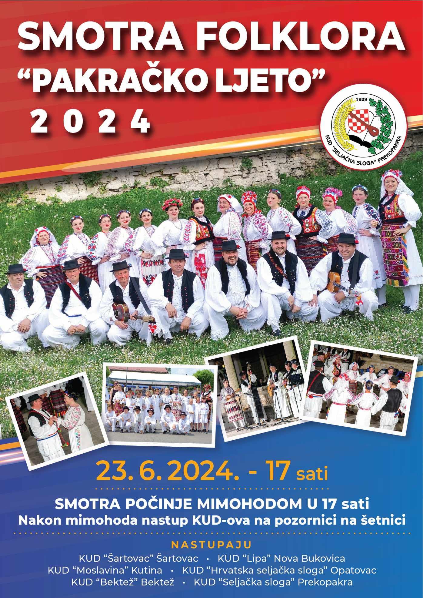 KUD „SELJAČKA SLOGA“ U nedjelju 12. Smotra folklora