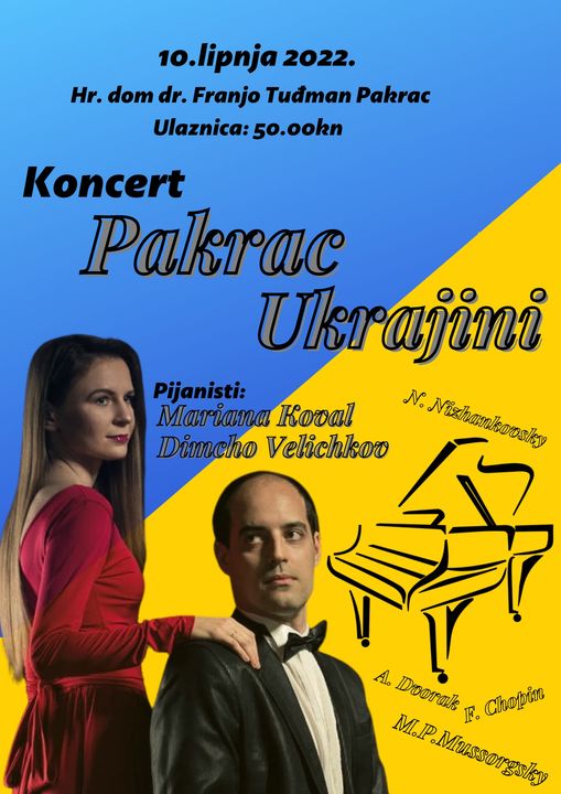 10. LIPNJA U HRVATSKOM DOMU Odazovite se na humanitarni koncert „Pakrac Ukrajini“