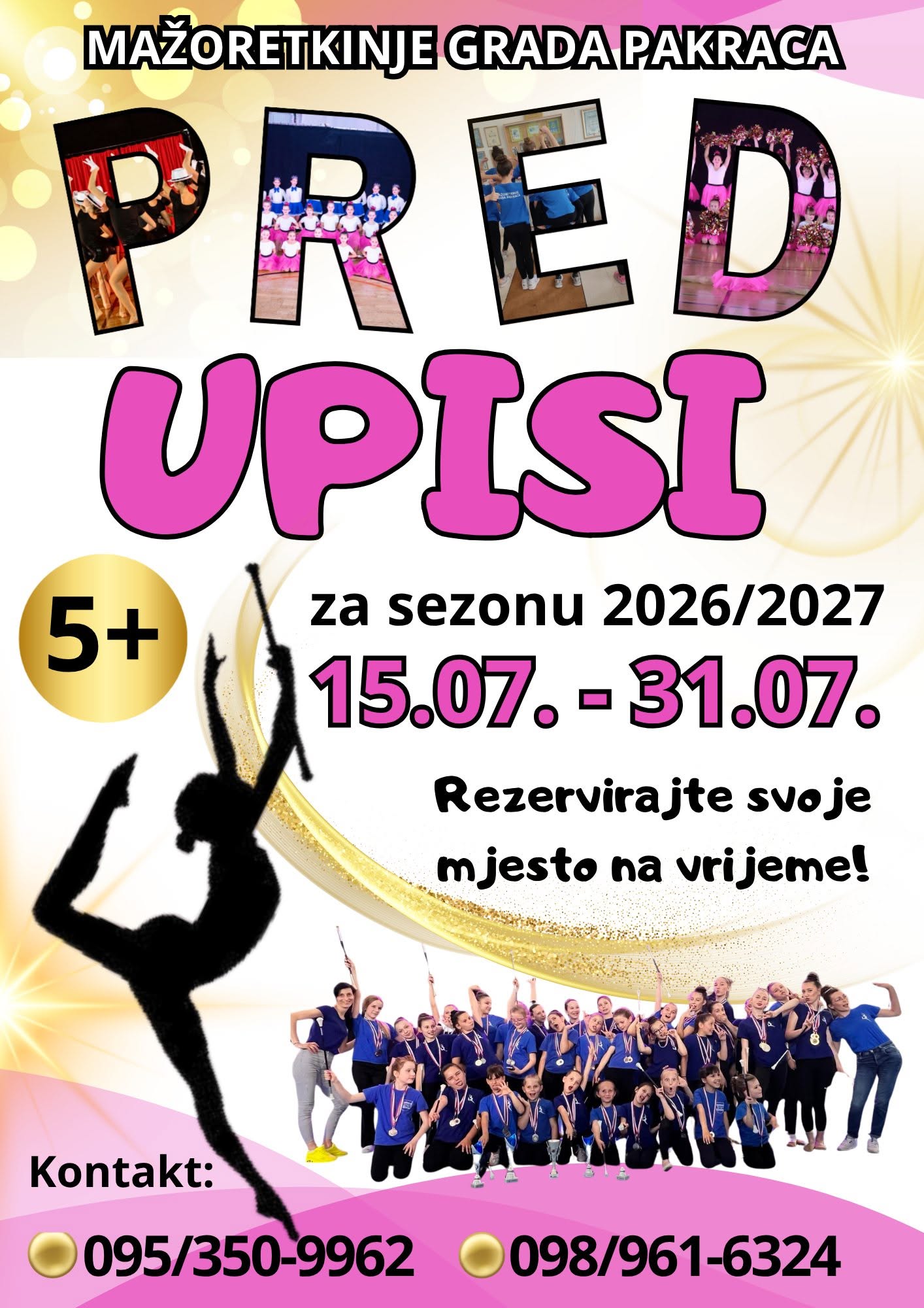 Predupisi u Mažoretkinje Grada Pakraca