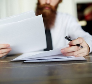 reading business papers