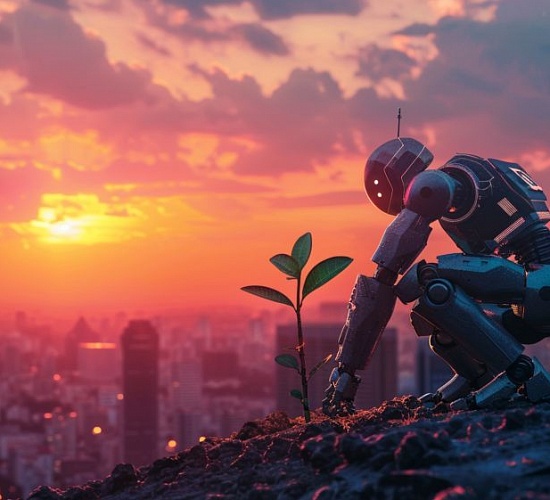 plant growing from soil