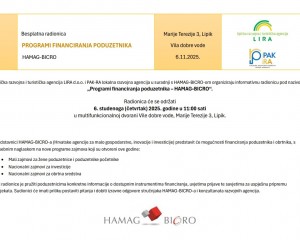 FINANCIRANJE PODUZETNIKA – HAMAG‑BICRO Suradnja pakračke i lipičke razvojne agencije