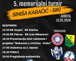 Održava se 5. memorijalni rukometni turnir u Pakracu „Siniša Karačić – Siki“