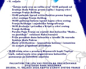 SVJETSKI DAN BOLESNIKA U PAKRACU I LIPIKU „Šetnja malo srce za veliko srce“