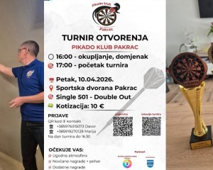 NOVI SPORT U GRADU Prijavite se na pikado turnir u Gradskoj sportskoj dvorani Pakrac