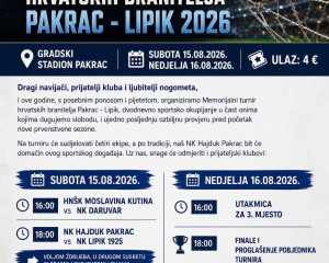 MEMORIJALNI NOGOMETNI TURNIR U subotu u 18 lokalni derbi „Hajduk“ – „Lipik 1925.